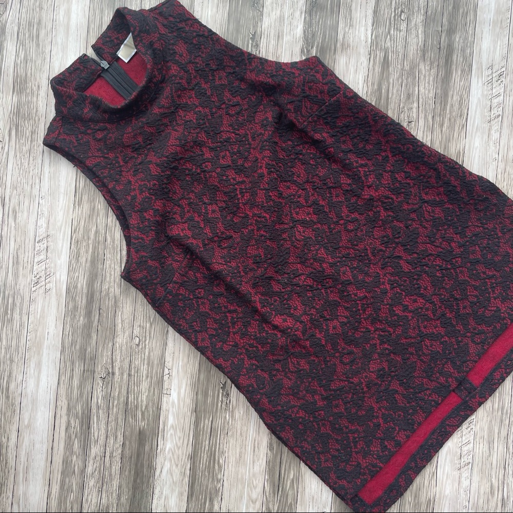 MICHAEL by Michael Kors red and black lacy top, sleeveless, XS, EUC!!